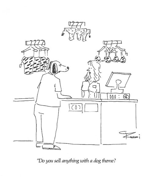 'Do you sell anything with a dog theme?'