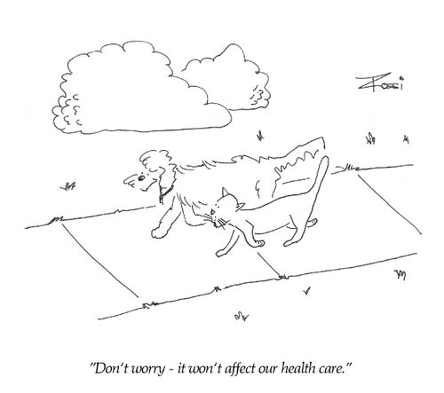 'Don't worry - it won't affect our health care.'