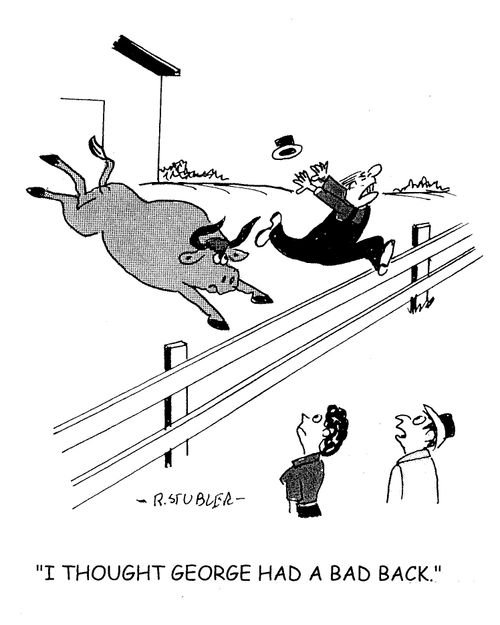 'I thought George had a bad back.'