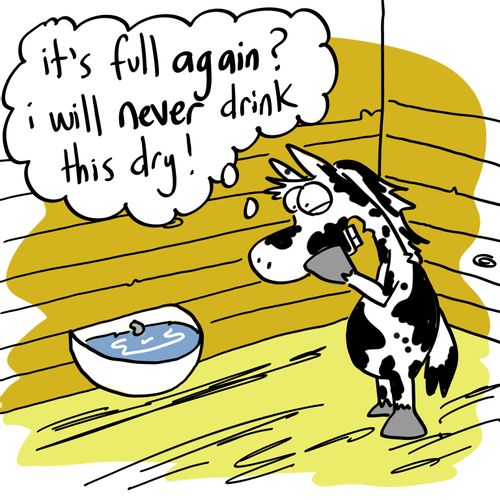 'It's full AGAIN? I will NEVER drink this dry!'