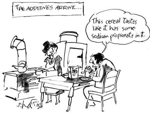 The Additives Arrive...'This cereal tastes like it has some sodium propionate in it.'