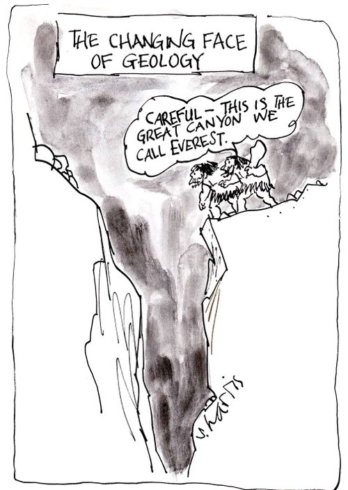 'Careful - this is the great canyon we call Everest.'