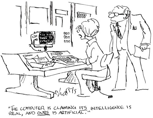 'The computer is claiming its intelligence is real, and ours is artificial.'
