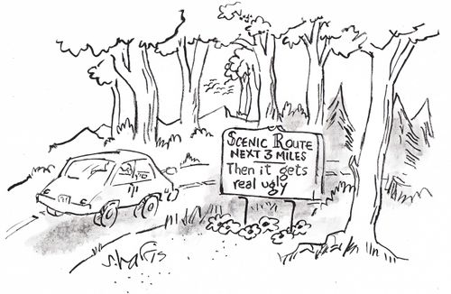 Scenic Route Next 3 Miles - Then it gets ugly.