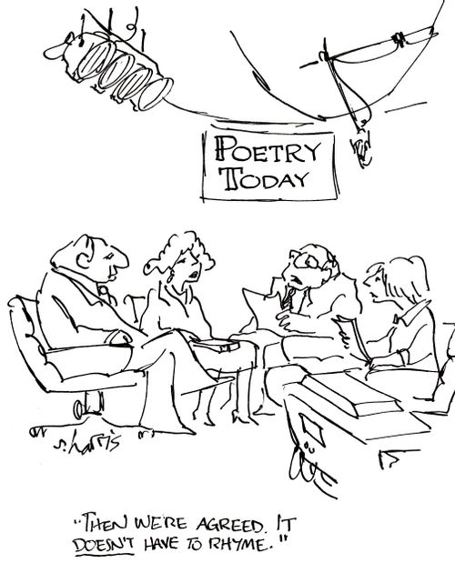 'Then it's agreed. It doesn't have to rhyme.'