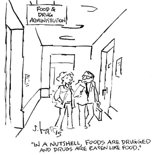 'In a nutshell, foods are drugged and drugs are eaten like food.'