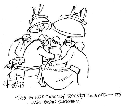 'This is not exactly rocket science - it's just brain surgery.'