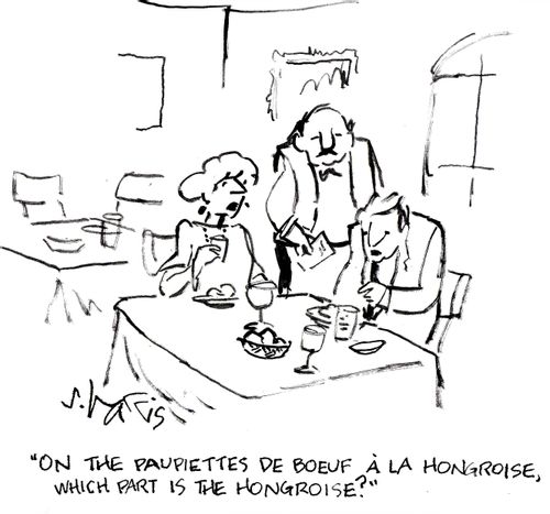 'On the paupiettes de boeuf a la hongroise, which part is the hongroise?'