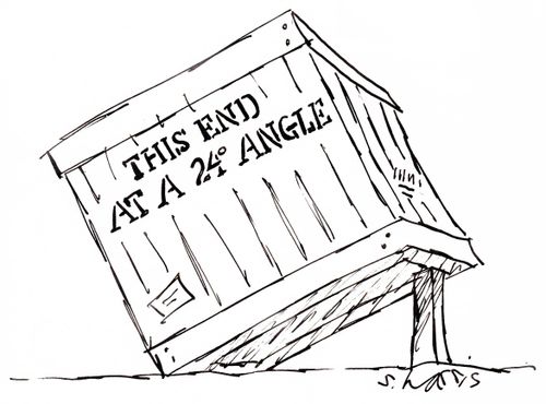 This end at a 24 degree angle.