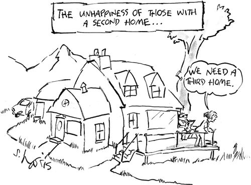 The unhappiness of those with a second home...