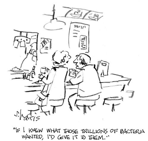 'If I knew what those trillions of bacteria wanted, I'd give it to them.'