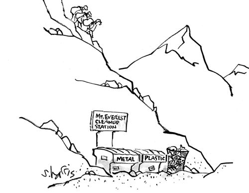 Mt. Everest Cleanup Station.