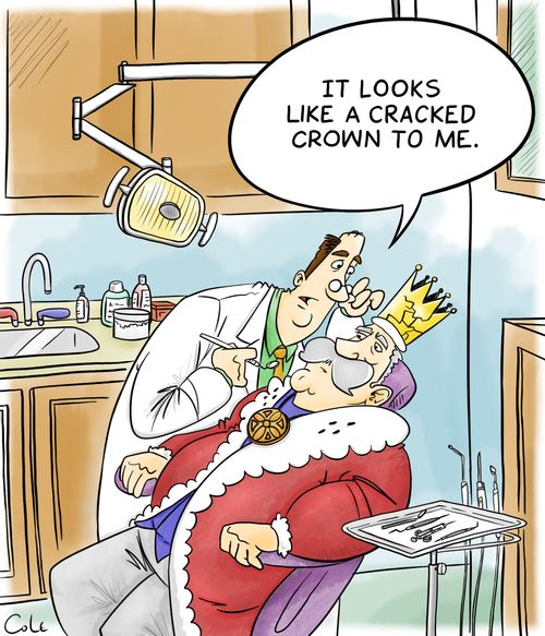 'It looks like a cracked crown to me.'