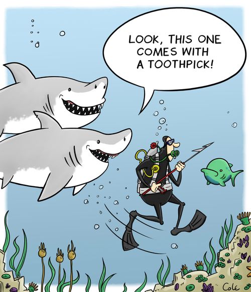 'Look, this one comes with a toothpick!'