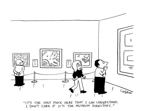 'It's the only piece here that I can understand. I don't care if it's the museum directory.'