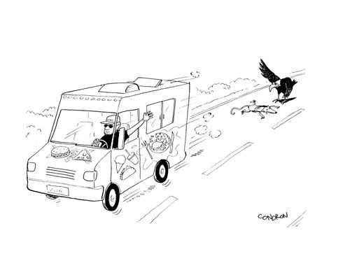 Food truck creates roadkill