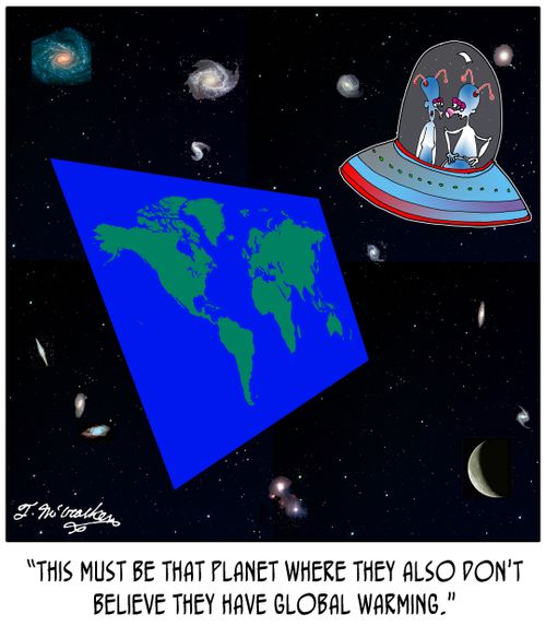 'This must be that planet where they also don't believe they have Global Warming.'
