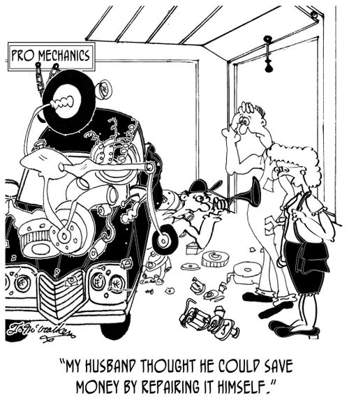 'My husband thought he could save money by repairing it himself.'