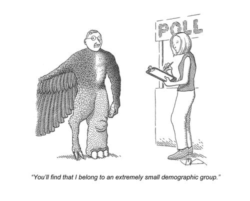 'You'll find that I belong to an extremely small demographic group.'