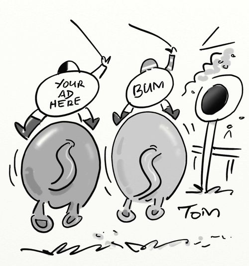 Advertising space on jockeys' bottoms