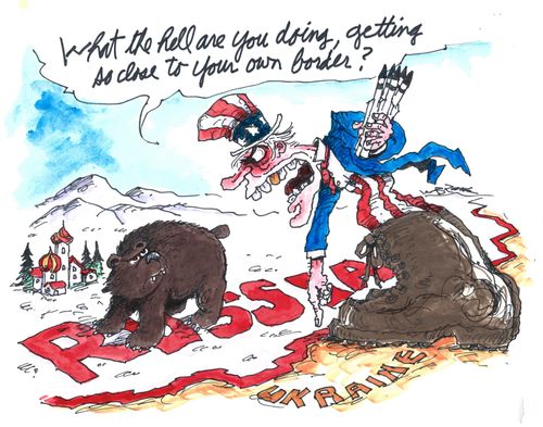 "What the hell are you doing, getting so close to your own border?"