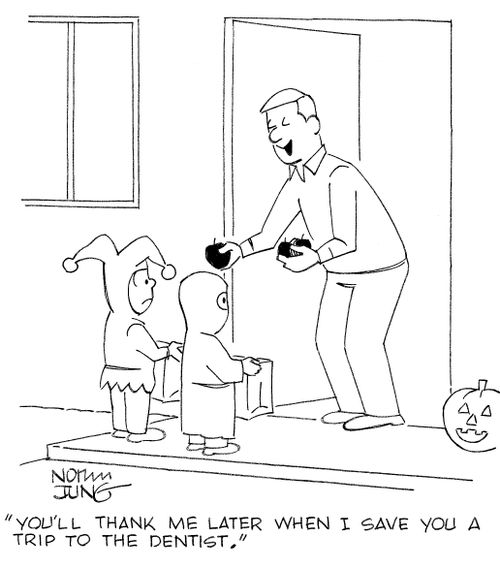 "You'll thank me later when I save you a trip to the dentist."