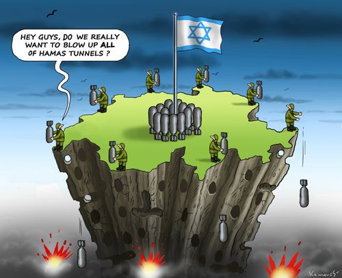 'Hey guys, do we really want to blow up all of Hamas' tunnels?'