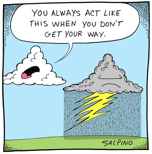 'You always act like this when you don't get your way.'