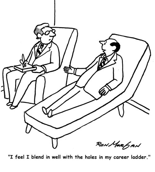 "I feel I blend in well with the holes in my career ladder."