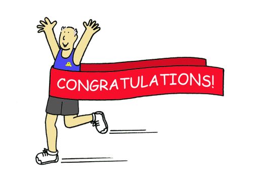 Congratulations for male runner