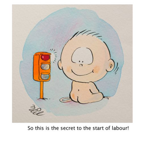 "So this is the secret to the start of labour!"