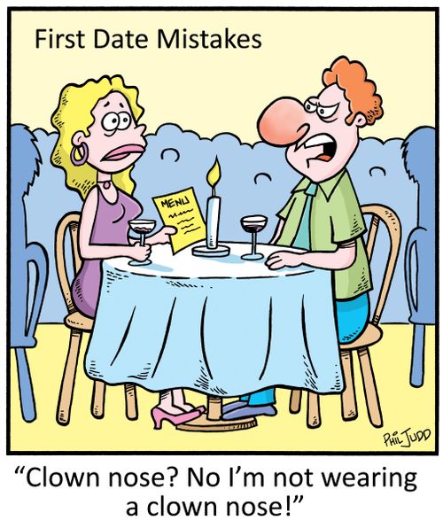 "Clown nose? No I'm not wearing a clown nose!"