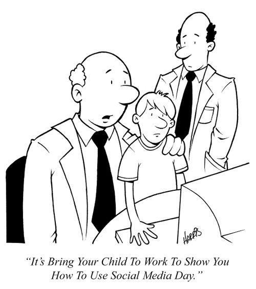 "It's Bring Your Child To Work To Show You How To Use Social Media Day."