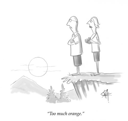 'To much orange.'