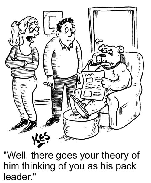 "Well, there goes your theory of him thinking of you as his pack leader."