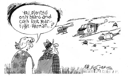 "You planted only beans and corn last year, right Herman...?"