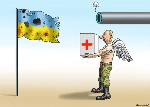 Putin Offers Aid to the Ukraine