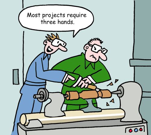 "Most projects require three hands."