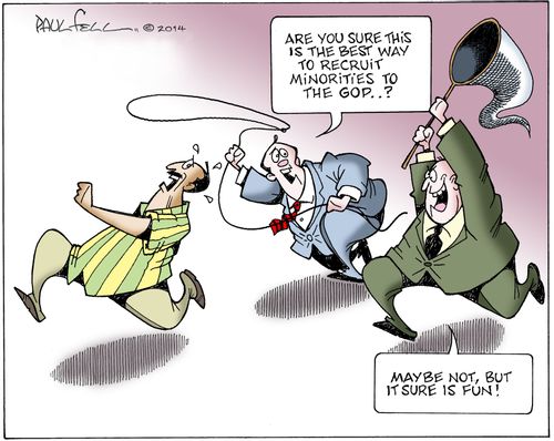 "Are you sure this is the best way to recruit minorities to the GOP...?"