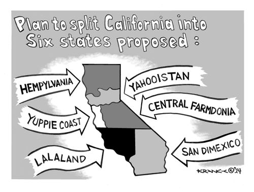 Plan to Split California into Six States Proposed....