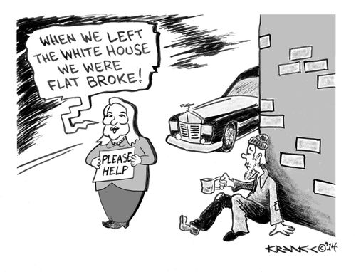 'When we left the White House we were flat broke!'