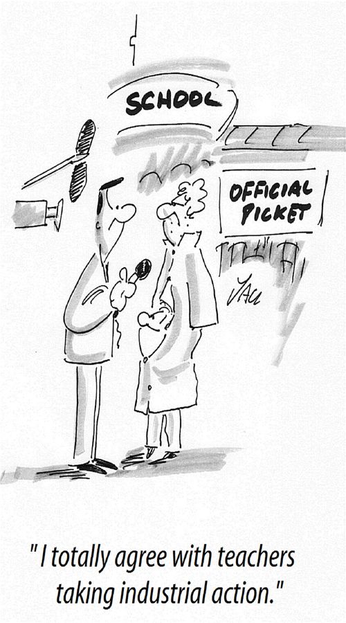 'I totally agree with teachers taking industrial action.'