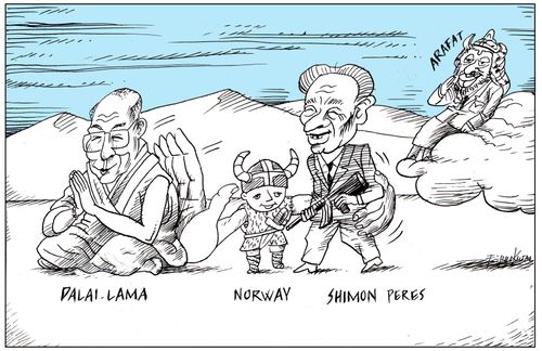 Dalai Lama and Shimon Peres visits Norway