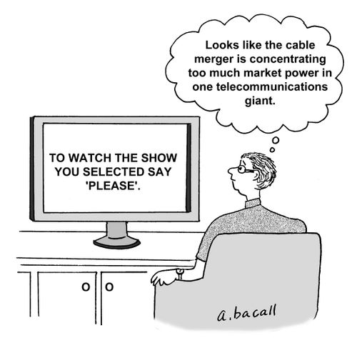'Looks like the cable merger is concentrating too much market in one telecommunications giant.'