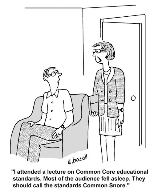 'I attended a lecture on Common Core educational standards. Most of the audience fell asleep...'