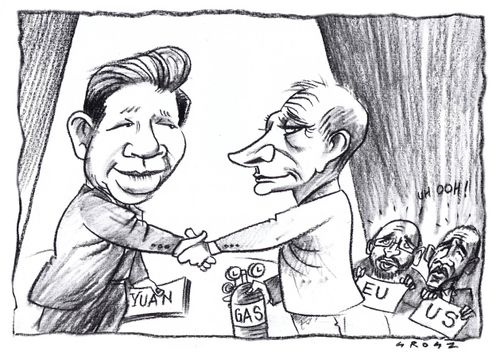 China and Russia form closer ties over a gas deal.