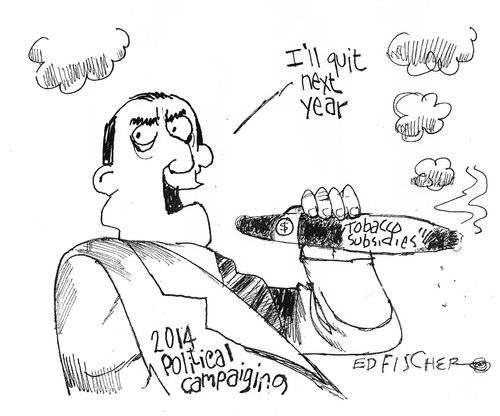 2014 Political Campaigning: Tobacco Subsidies.