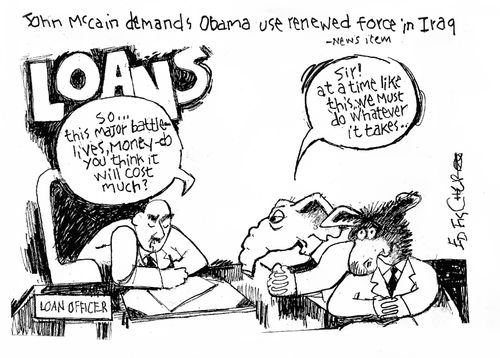 John McCain demands Obama use renewed force in Iraq.