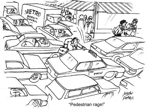 "Pedestrian rage!"