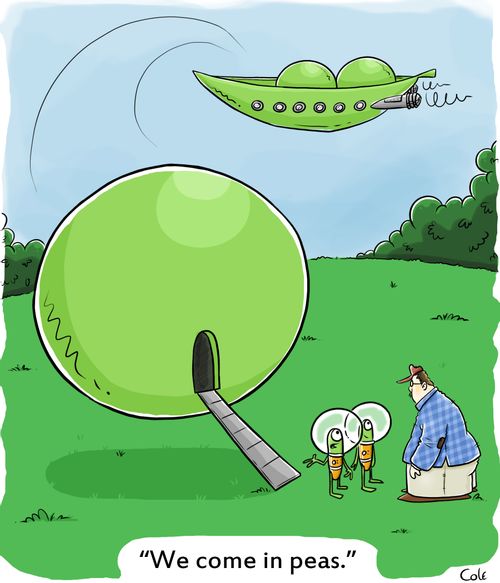 "We come in peas."